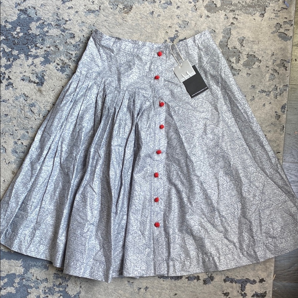 The People NWT Vs. Gray Midi A-Line Skirt